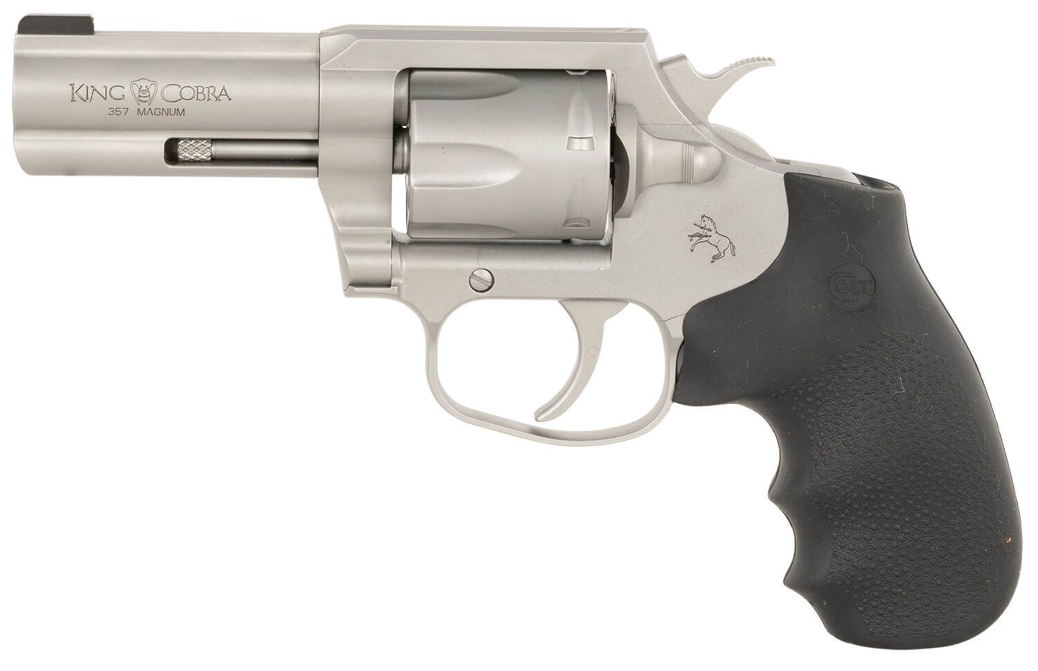 Colt Mfg KCOBRASM3BB King Cobra Small 357 Mag 6 Shot 3" Matte Stainless Steel Barrel Cylinder Frame Black Hogue Overmolded Grips Exposed Hammer - Image 2