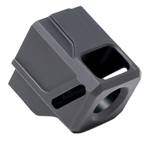 Faxon Firearms FFPACOMPSSG01 EXOS-523 Compensator for G43 Black Anodized Aluminum 1/2"x28 Threads 1.125" OAL 9mm