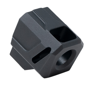 Faxon Firearms FFPACOMPSSMP01 EXOS-524 Compensator for M&P Shield/Shield Plus Anodized Aluminum 1/2"x28 Threads 1.10" OAL 9mm