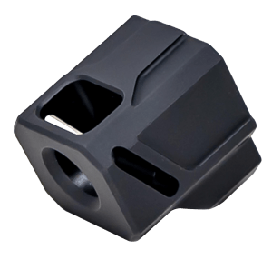 Faxon Firearms FFPACOMPDSG02 EXOS-543 Compensator for Gen 4 Black Anodized Aluminum 1/2"x28 Threads 1.10" OAL 9mm