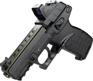Kel-Tec P17BGRNOPTIC P17 w/Optic Bundle Compact 22 LR 16+1 3.80" Black Threaded Barrel OD Green Cerakote Serrated w/Optic Slide OD Green w/Black Controls Polymer Frame w/Picatinny Rail Textured Grip Viridian RFX-11 Green Dot Ambidextrous