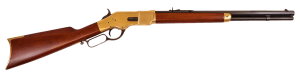 Cimarron CA221 1866 Yellowboy Short 38 Special 10+1 20" Blued Octagon Barrel  Brass Receiver  Fixed Walnut Stock
