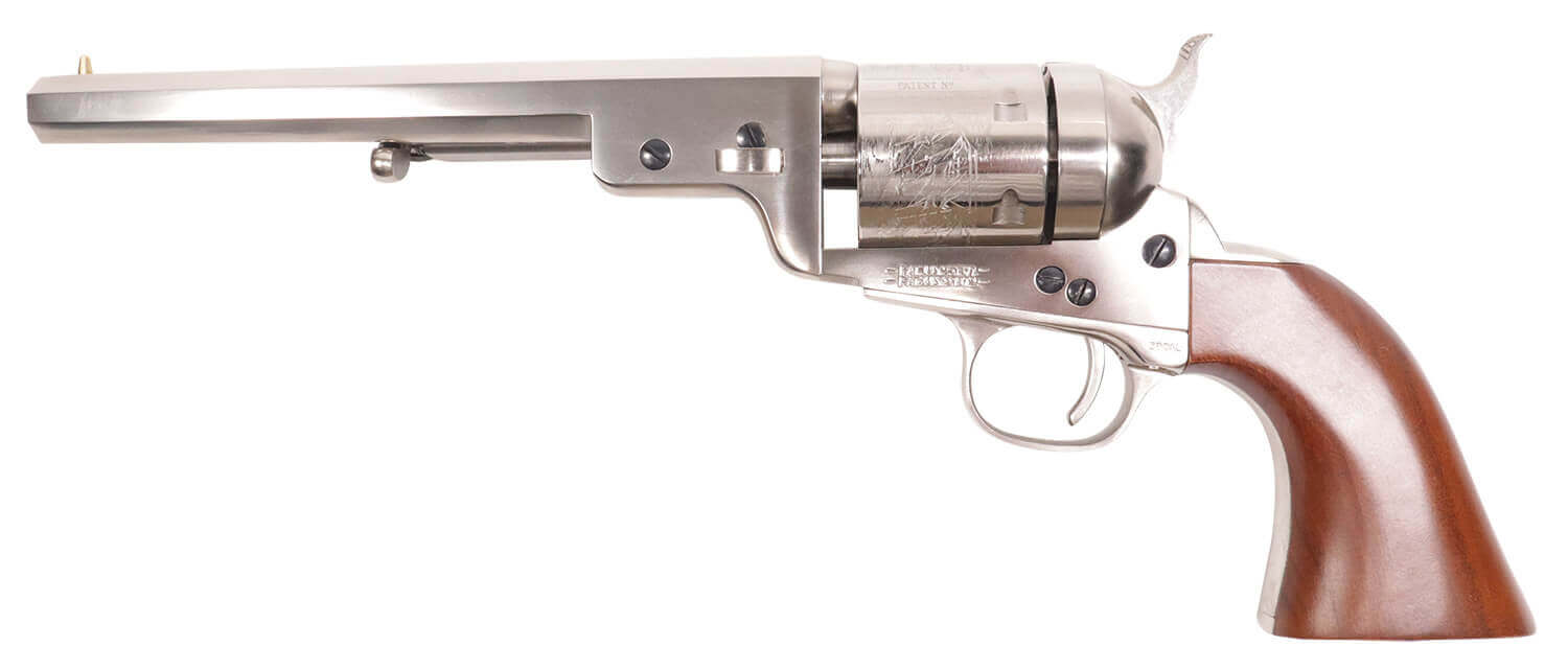 Cimarron CA925N00 1851 Richard -Mason Conversion 38 Special 6 Shot 7.50" Nickel - Image 2
