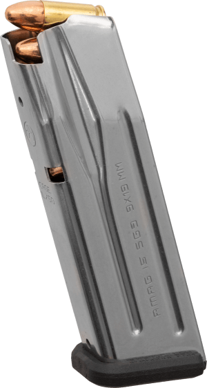 Magpul MAG1464SST AMAG 15rd 9mm Fits Sig P320 Silver Stainless Steel