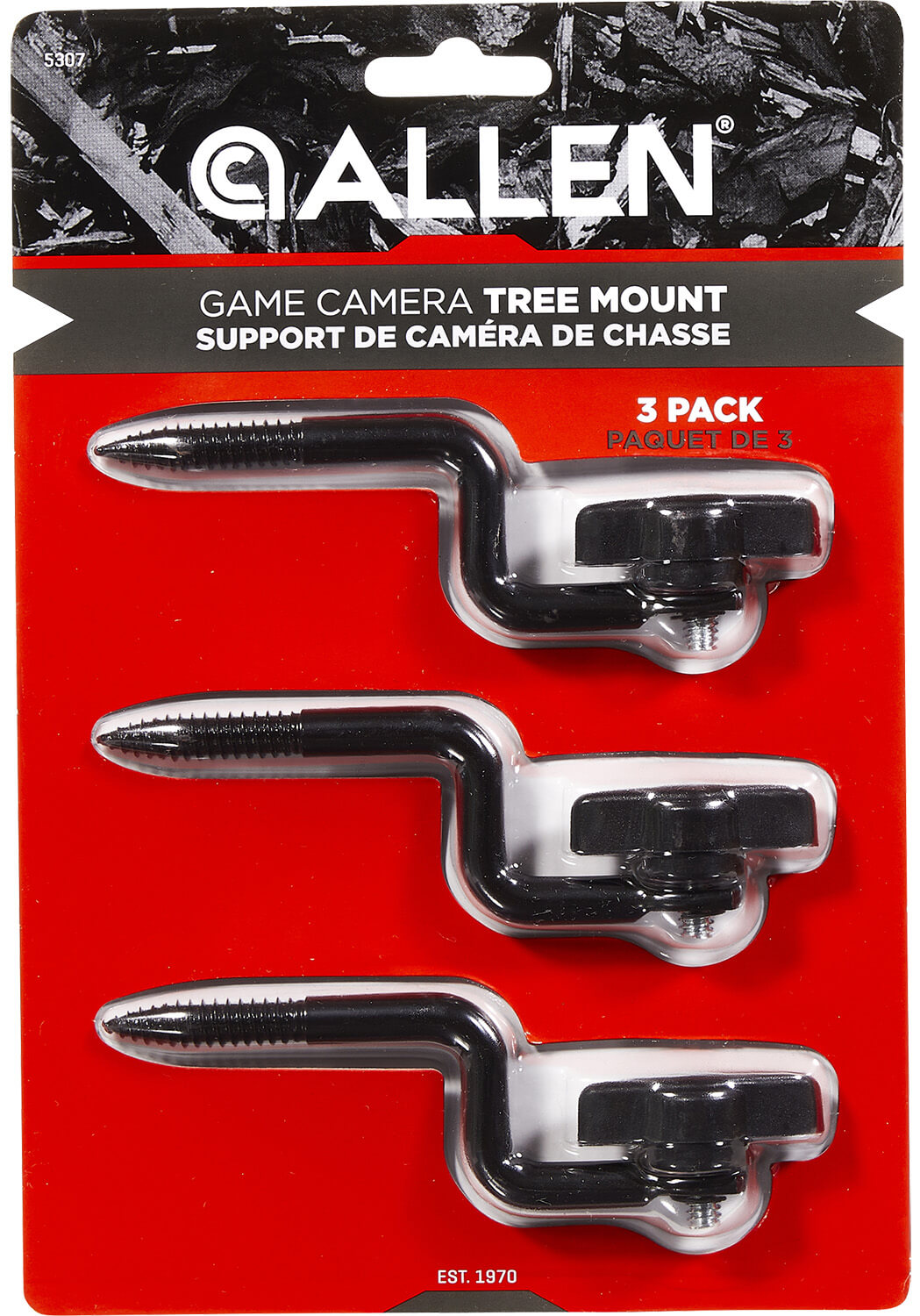 Allen 5307 Trail Camera Tree Mount Black Steel 3 Pack - Image 3