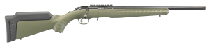 Ruger 8336 American Rimfire  GunStuff Exclusive Full Size 17 HMR 9+1 18" Satin Blued Threaded Barrel  Blued Scope Rail Steel Receiver  OD Green Synthetic Adjustable Stock  Right Hand
