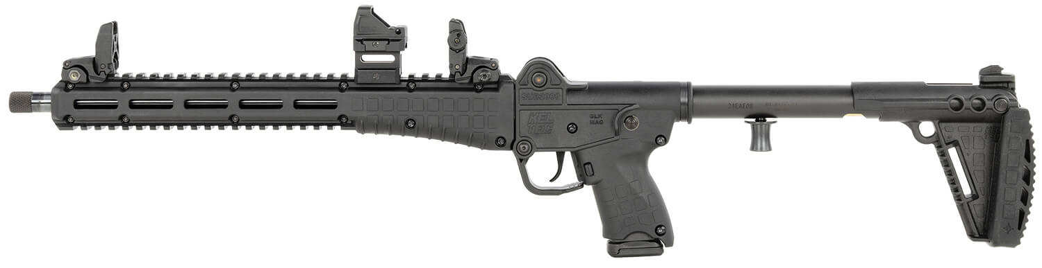 Kel-Tec SUB2K9GLKBLKD SUB2000 Defender w/Optic 9mm Luger 15+1 16.15" Black Steel Barrel Black Picatinny Rail Aluminum Receiver Strike Industries Brace Polymer Stock Magpul Vertical Grip Viridian RFX-11 Green Dot Glock Magazine Compatible - Image 2