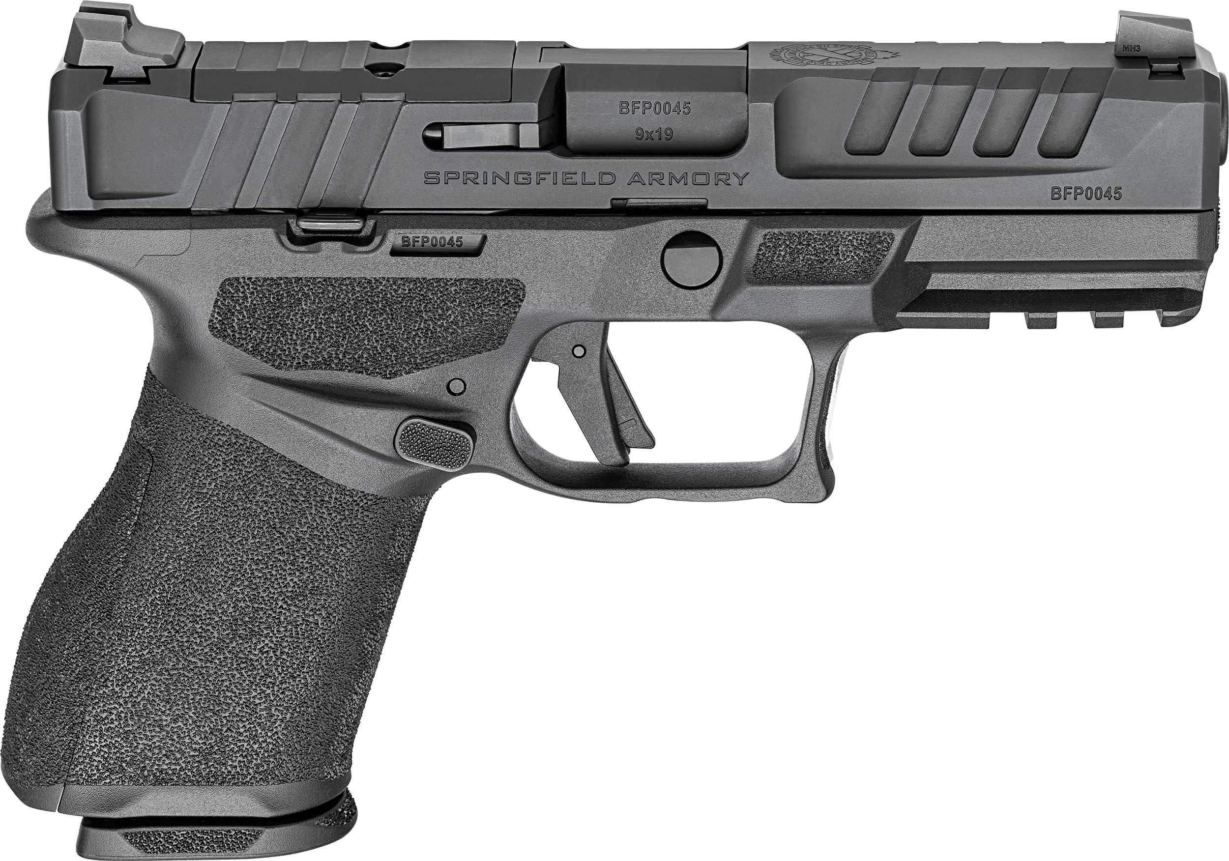 Springfield Armory EC9409BLCU Echelon Compact Frame 9mm 10+1 4" Black Melonite Steel Barrel & Optic Ready/Serrated Steel Slide Black Polymer Frame w/Picatinny Rail Textured Grip