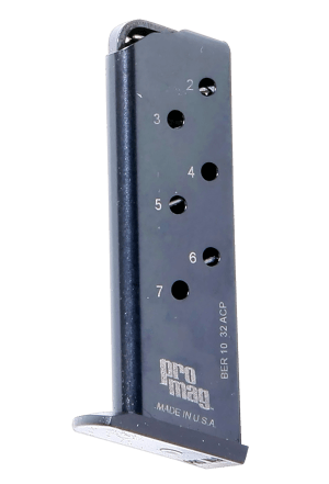ProMag BER10   7rd 32 ACP Fits Beretta 3032 Tomcat Blued Steel