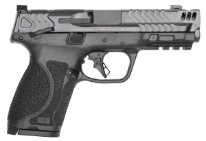 Smith & Wesson 14387 M&P Performance Center M2.0 Compact Frame 9mm Luger 10+1 4.22" Black Armornite Barrel  Gray Armornite Optic Ready Serrated Stainless Steel Slide  Black Polymer Frame w/Picatinny Rail  Interchangeable Grip Inserts Grip