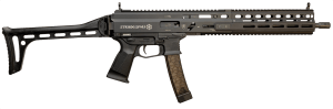 Global Ordnance LLC 810091157978 Grand Power Stribog SP9A3 9mm Luger 30+1 16" Black Picatinny Rail  Black Polymer Grip