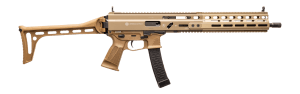 Global Ordnance LLC 810091157992 Grand Power Stribog SP9A3 9mm Luger 30+1 16" Black Barrel  Flat Dark Earth Receiver w/Picatinny Rail  FDE Polymer Grip