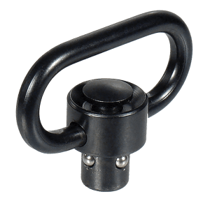 Leapers TLQDSW18 QD Sling Swivel  Black 1.38" Push Button Steel