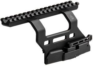 Leapers MTUAK01 Quick-Detachable AK Side Mount Matte Black Anodized Aluminum 6.69" Long