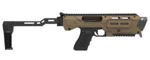 Meta Tactical Llc MX1-PS-TN MX-1 Conversion Kit Compatible w/Glock  Tan Aluminum Frame w/M-LOK & Picatinny Rail  Black Polymer Folding Stabilizer
