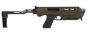 Meta Tactical Llc MX1-PS-GR MX-1 Conversion Kit Compatible w/Glock  OD Green Aluminum Frame w/M-LOK & Picatinny Rail  Black Polymer Folding Stabilizer