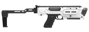 Meta Tactical Llc MX1-PS-WT MX-1 Conversion Kit Compatible w/Glock  White Aluminum Frame w/M-LOK & Picatinny Rail  Black Polymer Folding Stabilizer