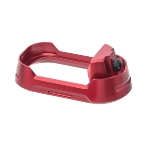 Tyrant CNC TDG19G34MWREDBLKSCRW Magwell Fits Glock 19 Gen 3-4 Red Aluminum