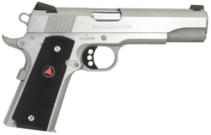 Colt Mfg O2020XE Delta Elite Government 10mm Auto 8+1 5" Steel Barrel  Stainless Steel Serrated Slide & Frame w/Beavertail  Black Polymer w/Delta Medallions Grips  Ambidextrous