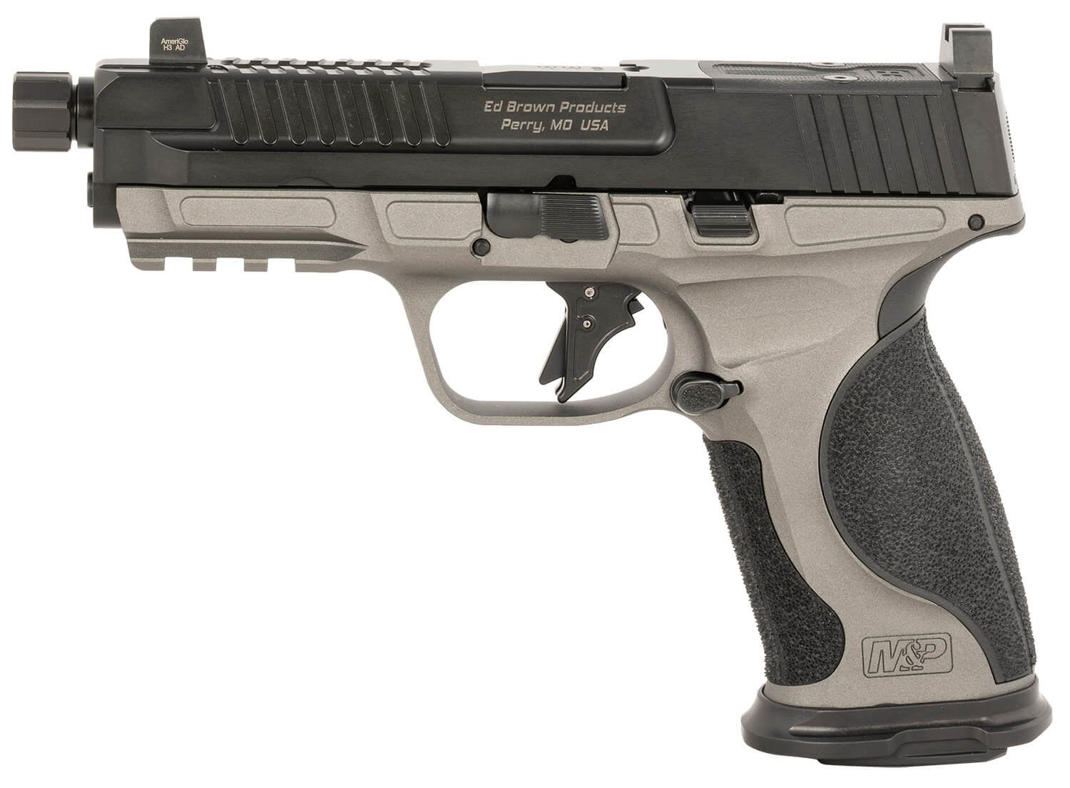 Ed Brown MPFTACT Fueled M&P Tactical 9mm Luger 19+1 4.75" Black Nitride Match Grade Threaded Barrel Black Nitride Optic Cut/Serrated Stainless Steel Slide - Image 2