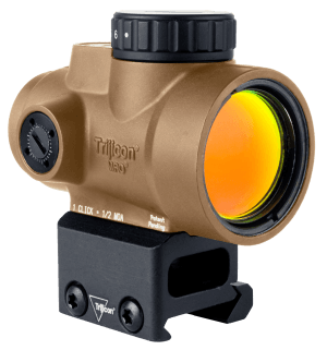 Trijicon 2200327 MRO SD Coyote Tan 1x25mm 2 MOA Red Dot Reticle Full Co-Witness Mount