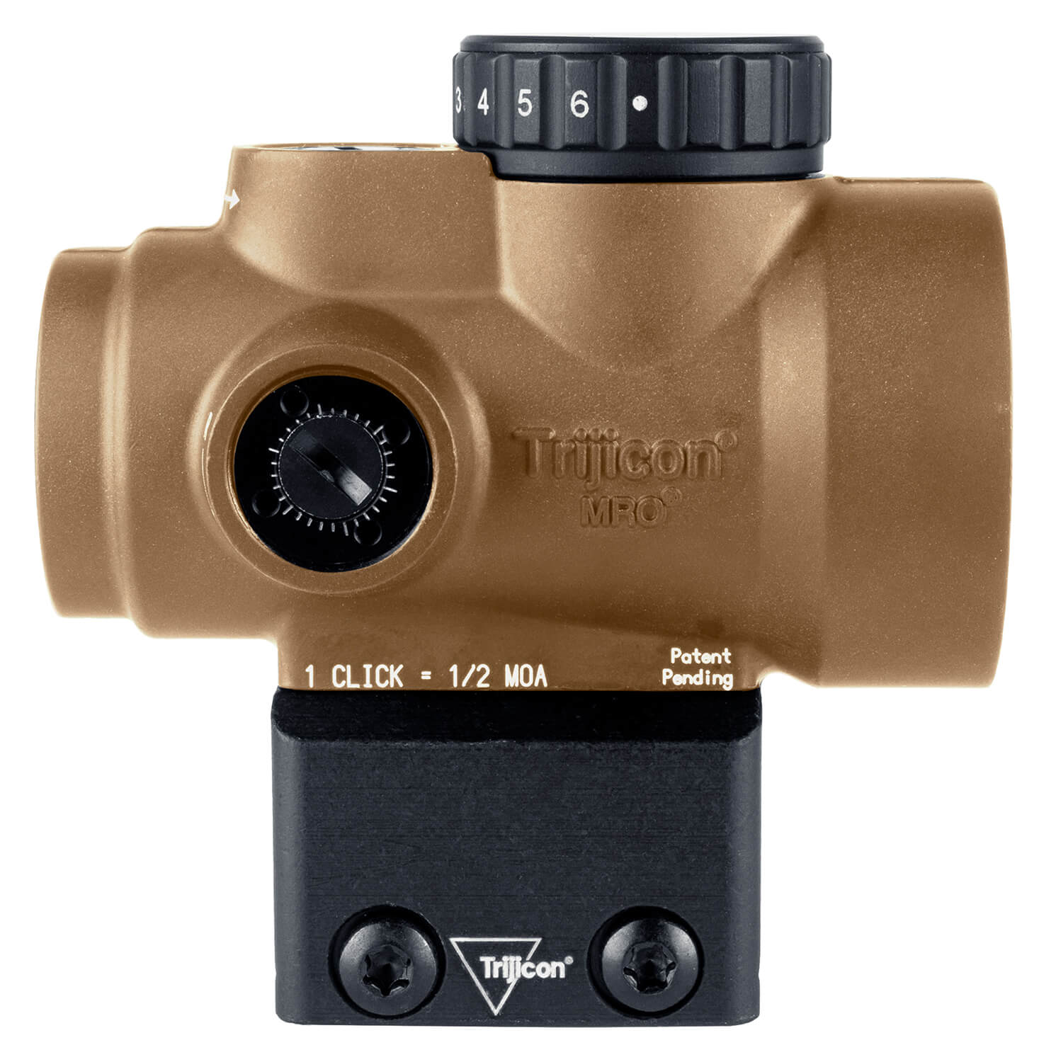 Trijicon 2200327 MRO SD Coyote Tan 1x25mm 2 MOA Red Dot Reticle Full Co-Witness Mount - Image 3