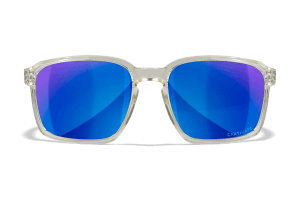 Wiley X AC6ALF09 Alfa M/L Blue Mirror Lens Polycarbonate Gloss Clear Crystal Frame Frame