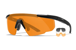 Wiley X 308 Saber Advanced Smoke Gray/Clear/Light Rust Lens Polycarbonate Matte Black Frame