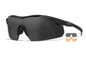 Wiley X 3552 Vapor Comm Temples Smoke Gray/Clear/Light Rust Lens Polycarbonate Matte Black Frame