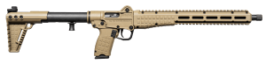 Kel-Tec SUB2K10GLKTAN SUB2000 Gen3 10mm Auto 15+1 16.15" Black Threaded Barrel Tan Picatinny Rail Receiver M-LOK Handguard Rotating Forend 3 Position Adj Tan Polymer Stock Glock 20 Grip
