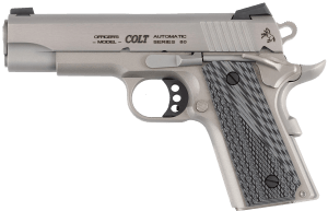 Colt Mfg O9840XE Officer Lightweight 45 ACP 7+1 4.25" Stainless Steel Barrel Stainless Cerakote Stainless Steel Serrated Slide Stainless Cerakote Aluminum Frame w/Beavertail Black/Gray G10 Grip