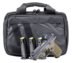 Rost Martin RM1CODGOSPSPL RM1C Bundle Compact 9mm Luger 17+1 4" Black Match Grade Barrel  Black Nitron Steel Serrated w/Optic Slide  OD Green Polymer Frame w/Picatinny Rail  Textured Grip  Viridian RFX-11 Green Dot  Ambidextrous