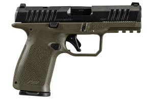 Rost Martin RM1CODGOSP10CA RM1C *CA Compliant Compact 9mm Luger 10+1 4" Black Match Grade Barrel  Black Nitron Steel Serrated w/Optic Slide  OD Green Polymer Frame w/Picatinny Rail  Interchangeable Backstraps Grip