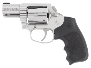 Colt Mfg KCOBRASB2RBB King Cobra 357 Mag 6rd Shot 2" Stainless Steel Barrel Cylinder & Frame Black Hogue Overmolded Grip Exposed Hammer DAO