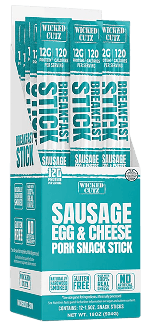 Wicked Cutz WCBR12SEC Sausage Egg & Cheese Breakfast Sticks  12 Pack