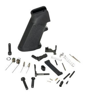 White Label Armory WLA-LOW-1014-01  Lower Parts Kit For AR Platform Curved Trigger Black