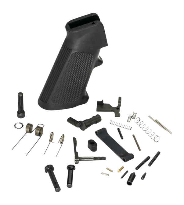 White Label Armory WLA-LOW-1014-01 Lower Parts Kit For AR Platform Curved Trigger Black
