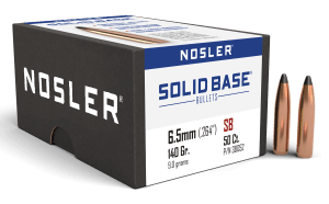 Nosler 38052 Solid Base 6.5mm 140gr Soft Point 50CT