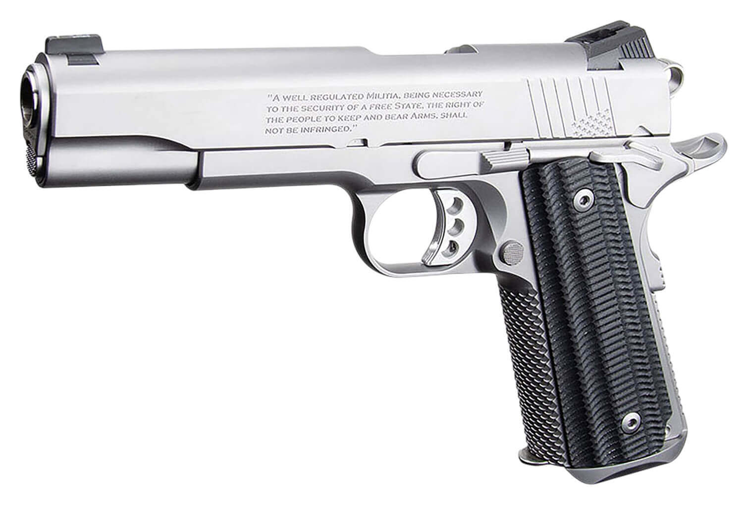 Ed Brown BASESS2A 1911 2nd Amendment 45 ACP 7+1 5" Stainless Steel Barrel Serrated Slide & Frame Black Alien G10 Grip Right Hand - Image 2