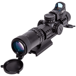 Firefield FF13071K RapidStrike Kit Matte Black 1-4x24mm  30mm Tube 5 MOA Illuminated Black/Green/Red Circle Dot Reticle