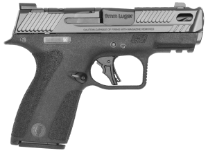 Smith & Wesson 14269 M&P PC Shield X Sub-Compact 9mm Luger 15+1 3.60" Black Armornite Ported Barrel  Black Armornite Stainless Steel Optic Cut/Serrated Slide  Black Polymer Frame w/Picatinny Rail  Textured Grip  RMSc/Holosun K Footprint  No Manual Thumb