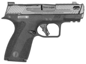 Smith & Wesson 14271 M&P PC Shield X Sub-Compact 9mm Luger 10+1 3.60" Black Armornite Ported Barrel  Black Armornite Stainless Steel Optic Cut/Serrated Slide  Black Polymer Frame w/Picatinny Rail  Textured Grip  RMSc/Holosun K Footprint  Manual Thumb