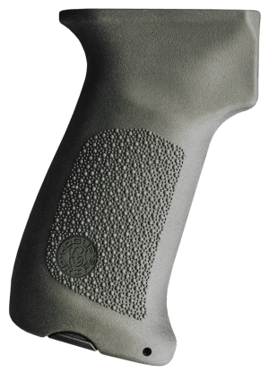 Hogue 74031 Pistol Grip w/o Finger Grooves OD Green Overmolded Rubber Fits AK-47/AK-74