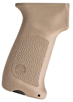 Hogue 74033 Pistol Grip w/o Finger Grooves FDE Overmolded Rubber Fits AK-47/AK-74