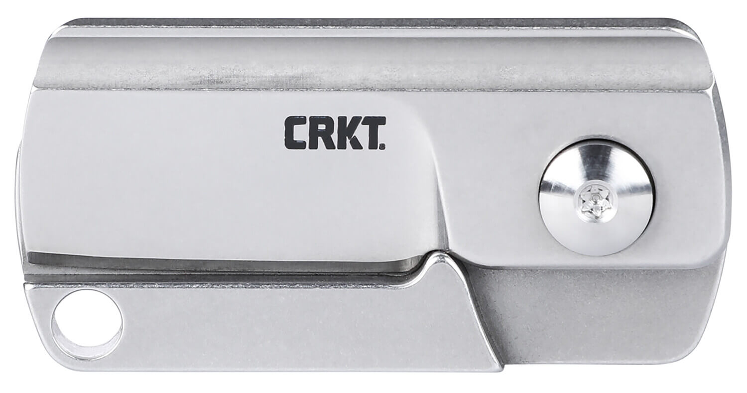 CRKT 7118 Box Key EDC 1.24" Folding Plain Stonewashed 12C27 Sandvik SS Blade Stainless Steel Handle - Image 3
