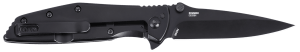 CRKT 7600K SLAG EDC 2.95" Folding Plain Black Oxide D2 Steel Blade Black Stainless Steel Handle