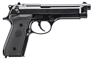 Beretta USA J92SB15 92SB Repro 50th Anniversary 9mm Luger 15+1 4.90" Blued Barrel Polished Blued Engraved/Serrated Slide Polished Anodized Aluminum Frame w/Beavertail Black G10 Grip