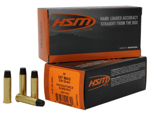 HSM 35724N 357Mag Subsonic 230gr Hard Cast Long Flat Nose 50 Per Box/10 Case