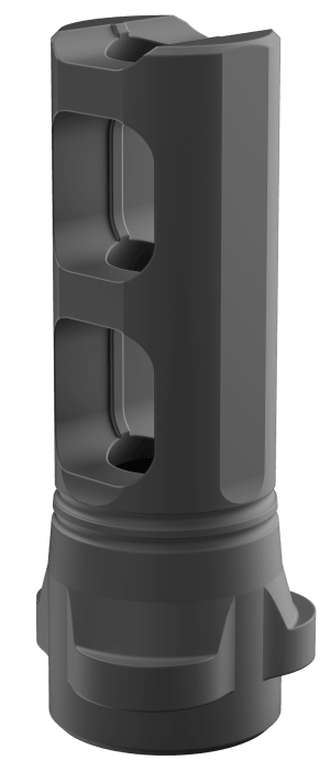 Breek Arms BRK4311 Breek LOK 3QD Gemini Dual-Port Black Nitride Steel 5/8"x24 Threads 30 Cal