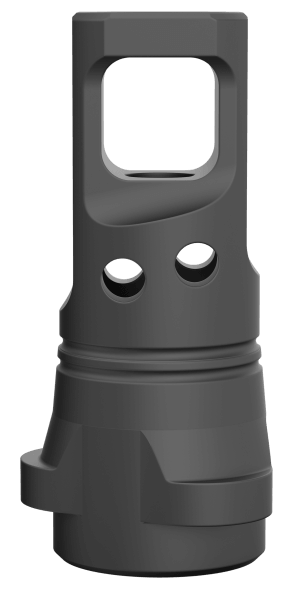 Breek Arms BRK4331 Echo Single Port Muzzle Brake Black Nitride Steel 5/8"x24 Threads 30 Cal Compatible w/ Breek-LOK 3QD